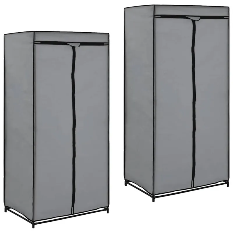 Szafy, 2 szt., szare, 75x50x160 cm Do wyczerpania zapasów