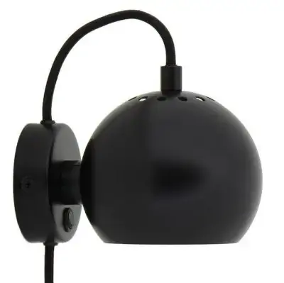 Lampa Ścienna Ball Magnet Czarna Matowa Frandsen Okazja