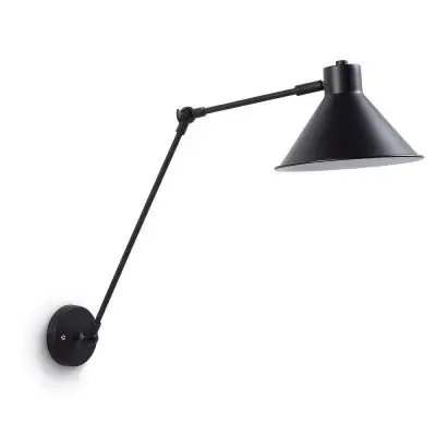 Taniej Lampa Ścienna Dione Czarna Kave Home
