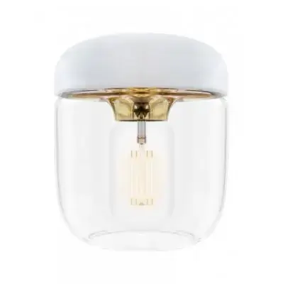 Bezpieczna płatność Lampa Wisząca Acorn Biała-Mosiądz Umage