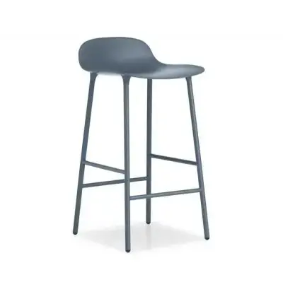 Niska cena Krzesło Barowe Form Lakierowana Podstawa Niebieskie Normann Copenhagen