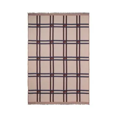 Sprawdź teraz Pled Checked Beżowy Ferm Living