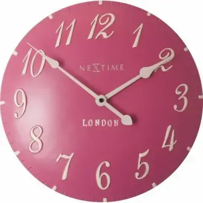 Wyjątkowa oferta Zegar Ścienny London Arabic Różowy Nextime