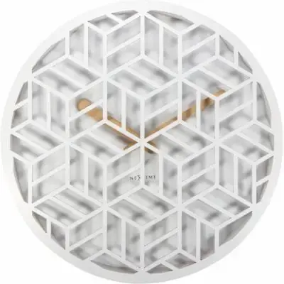 Zegar Ścienny Discrete Biały Nextime Nowy
