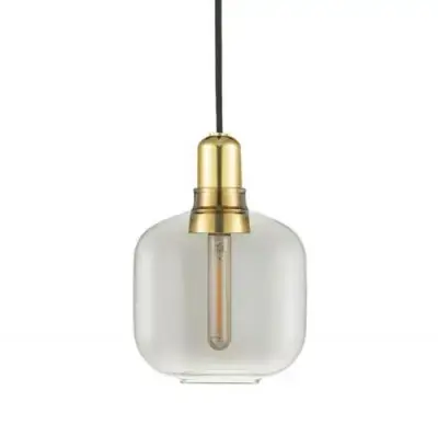 Szybka dostawa Lampa Wisząca Amp Okrągła Przydymiona Mosiądz Normann Copenhagen