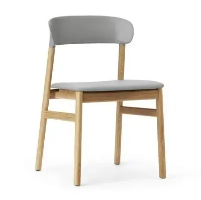 Oferta Krzesło Herit Jasny Dąb Skórzane Szare Normann Copenhagen