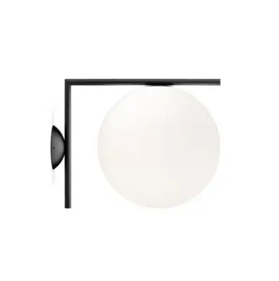 Niska cena Lampa Ścienna Ic C-W1 Czarna Flos