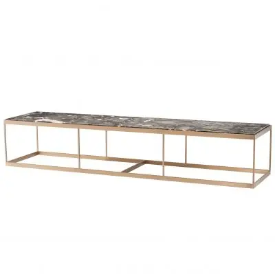 Oferta Stolik Kawowy La Quinta 190X45 Cm Szary Eichholtz