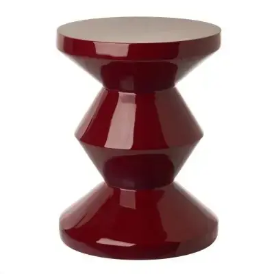 Taboret Zig Zag Burgundowy Pols Potten Premium