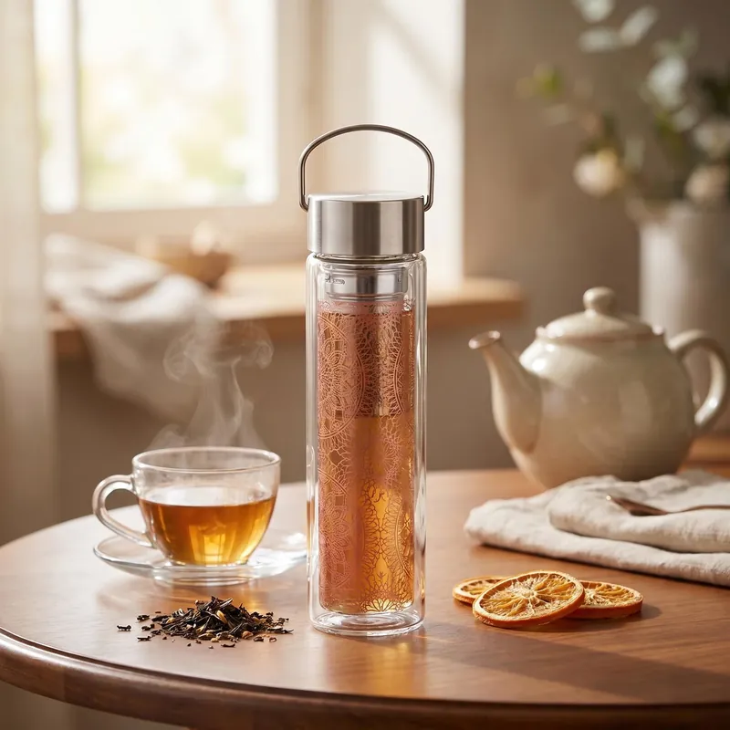 Butelka do herbaty szklana z zaparzaczem EIGENART FLOWTEA MANDALA 0,35 l Cena promocyjna