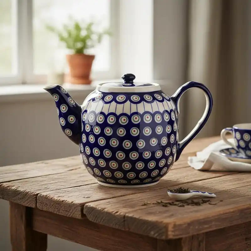 Popularny Dzbanek do herbaty 1,5 l - wzór 8 -Zakłady Ceramiczne w Bolesławcu