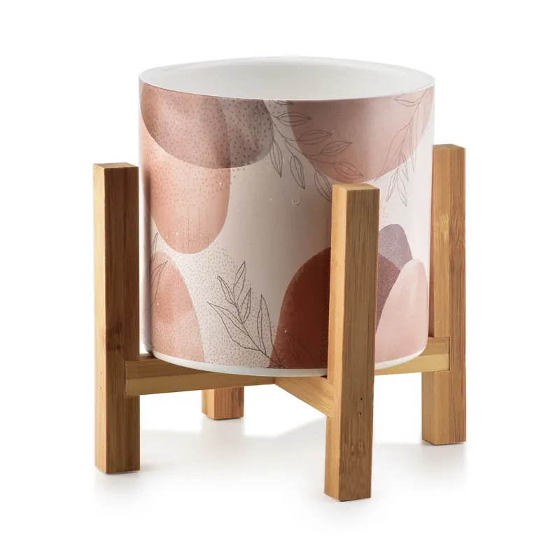 Taniej Doniczka / Osłonka na kwiaty ceramiczna na stojaku MONDEX AVA 12,5 cm
