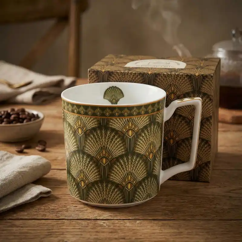 Niska cena Kubek porcelanowy DUO GEOMETRIC VERDIGO 400 ml