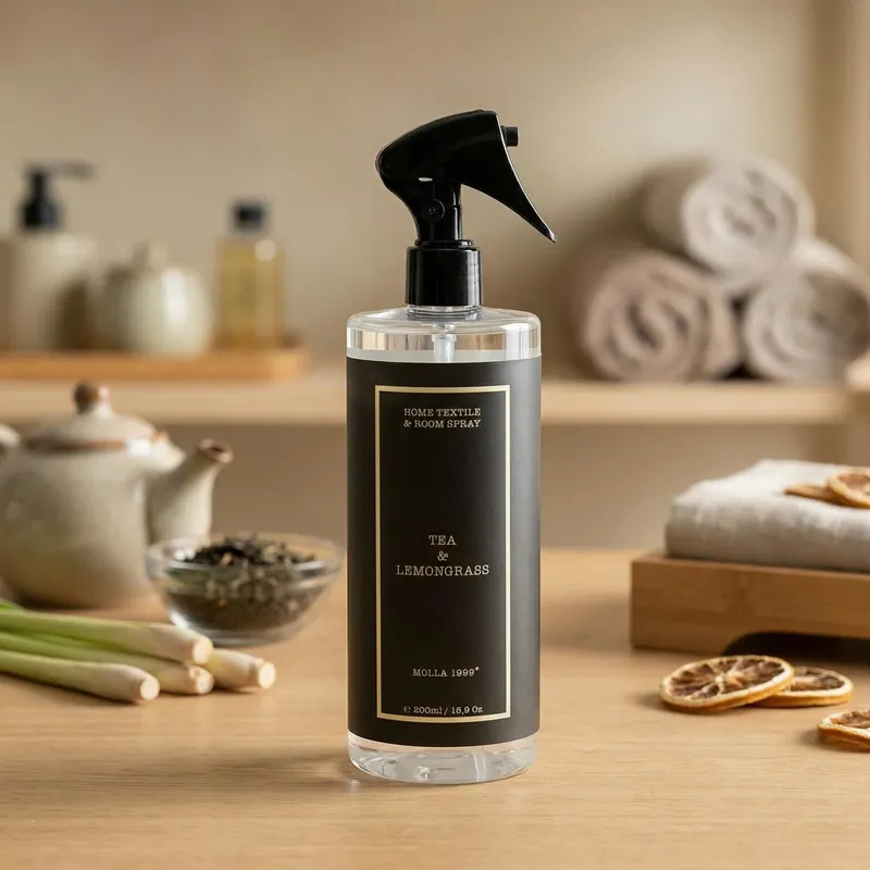 Niska cena Odświeżacz powietrza i tekstyliów w sprayu CERERIA MOLLA SPRAY HOME TEA AND LEMONGRASS 500 ml