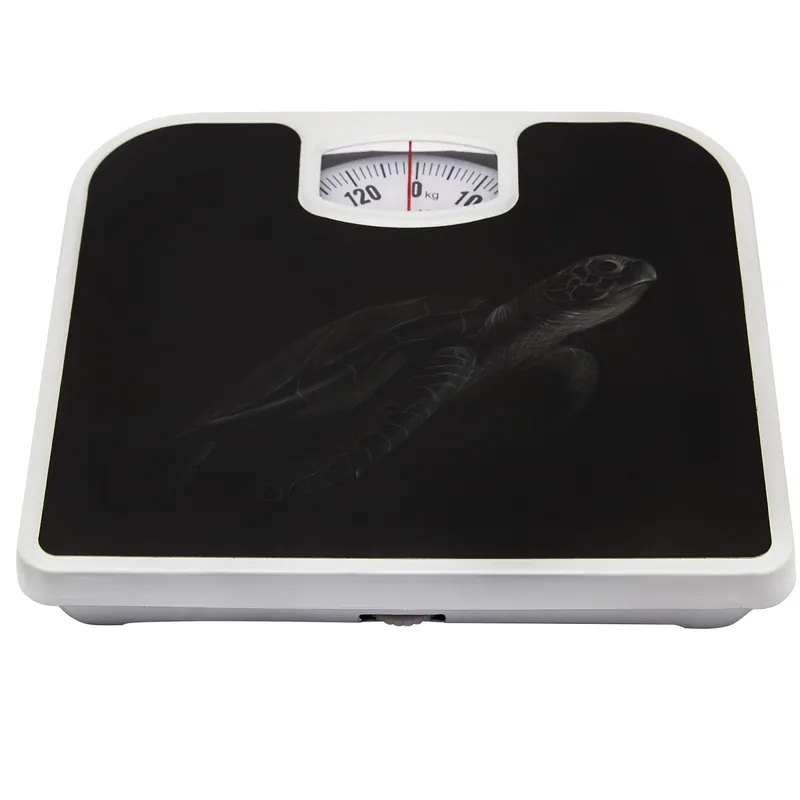 Niska cena Waga łazienkowa mechaniczna TADAR ŻÓŁW CZARNA 27 × 24,5 cm