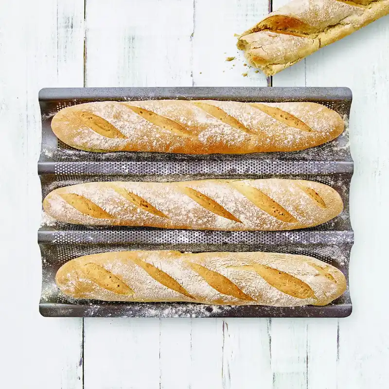 BIRKMANN Easy Baking 38,5 x 28 cm - forma do 3 bagietek ze stali węglowej Rabat