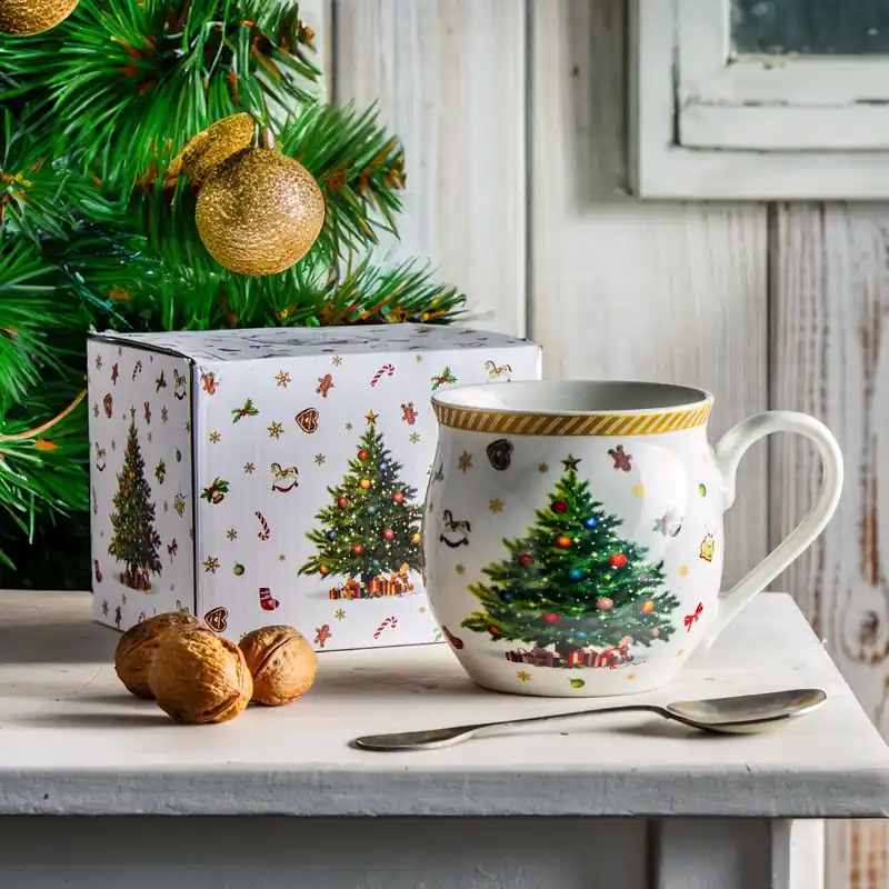 Oferta limitowana Kubek świąteczny porcelanowy DUO CHRISTMAS TREE 2 500 ml