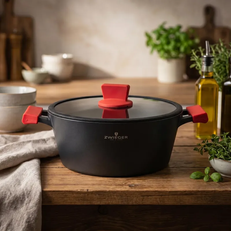 ZWIEGER Obsidian 5,5 l czarny- garnek aluminiowy z pokrywką Kup online