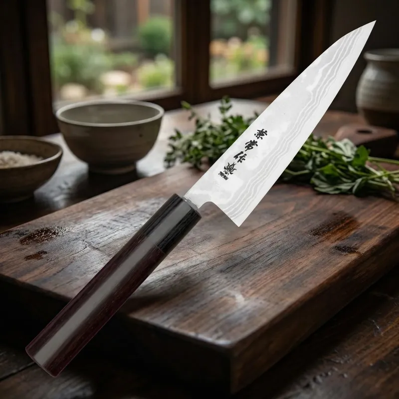 KANETSUNE SEKI Zen-Bokashi 13,5 cm - nóż japoński uniwersalny ze stali węglowej Popularny