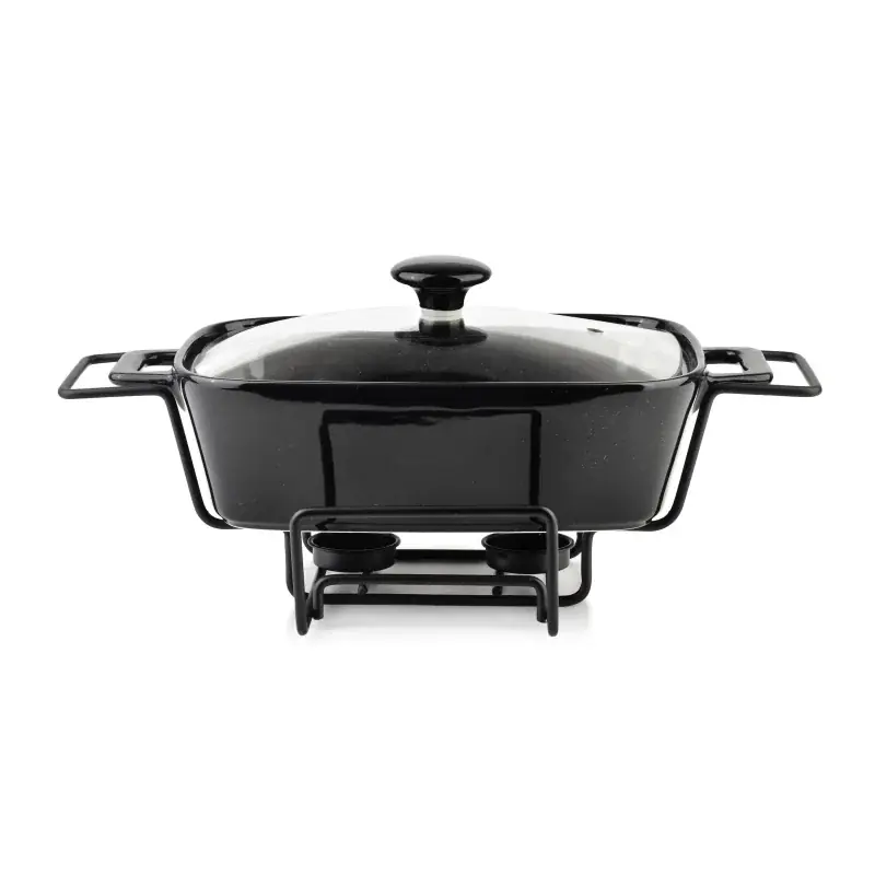 Naczynie kamionkowe z pokrywką i podgrzewaczem COOKINI MODERN KITCHEN 1,4 l Oferta limitowana
