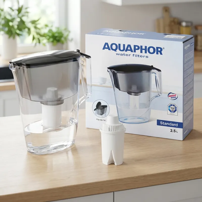 Tylko do końca tygodnia Dzbanek filtrujący z wkładem AQUAPHOR STANDARD 2,5 l czarny