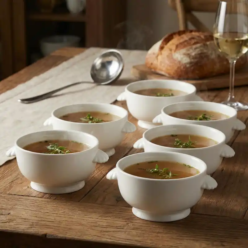 LA PORCELLANA BIANCA Terrine 6 szt. - bulionówki porcelanowe Dodaj do koszyka