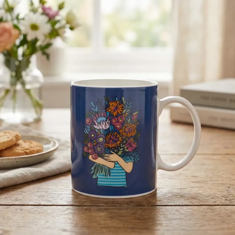 Bestseller Kubek porcelanowy ALTOM DESIGN BUKIET 300 ml granatowy