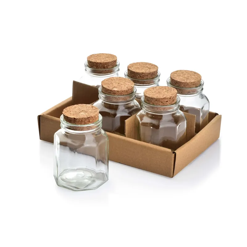 Ograniczona ilość Słoiki na przyprawy szklane COOKINI BASIC KITCHEN REMPAH 0,1 l 6 szt.