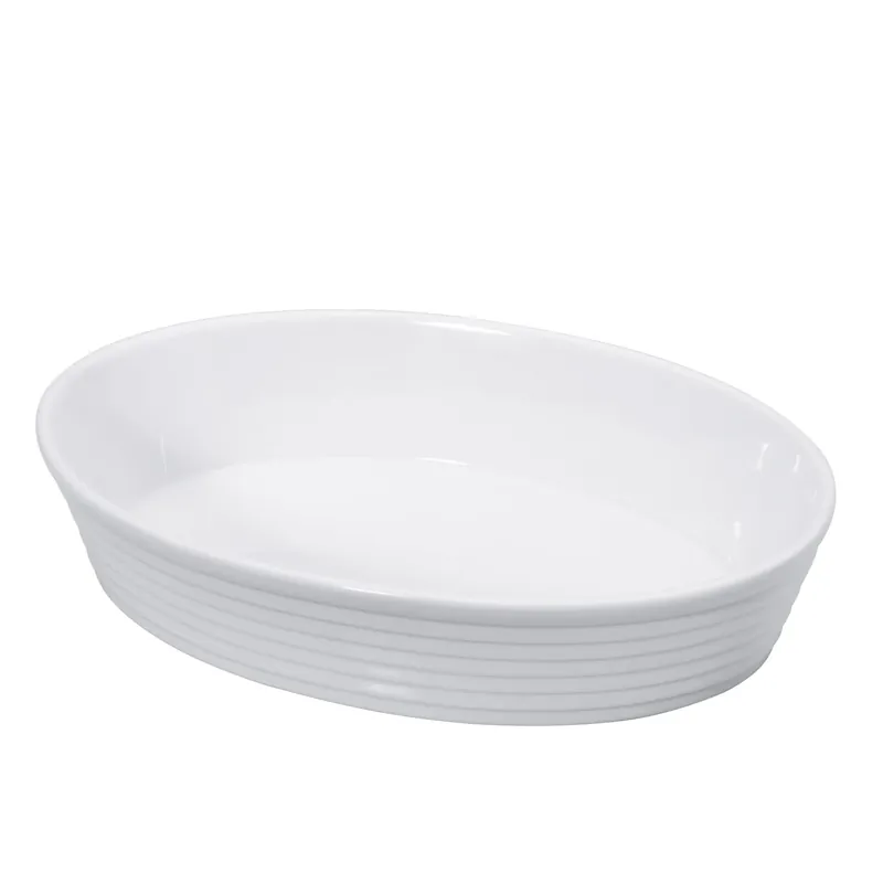 KUCHENPROFI Burgund 20,5 x 14,5 cm białe - naczynie żaroodporne do zapiekania porcelanowe Łatwy zwrot