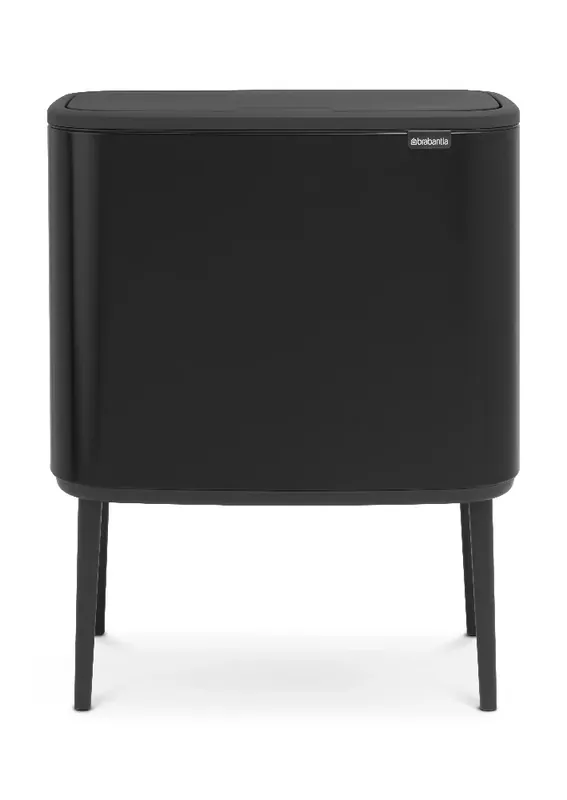BRABANTIA Touch Bin Bo 11 + 23 l czarny - kosz do segregacji śmieci stalowy dwukomorowy Darmowy zwrot