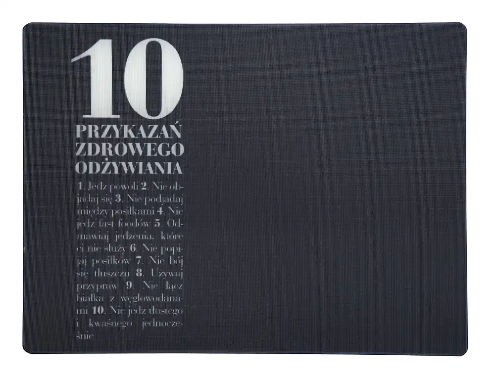 Deska do krojenia szklana HPBA Anna Lewandowska 10 PRZYKAZAŃ 30 x 40 cm Nowy