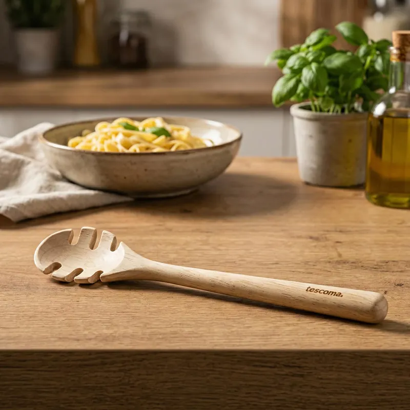 TESCOMA Feelwood 30 cm beżowa - łyżka do makaronu drewniana Tylko dziś