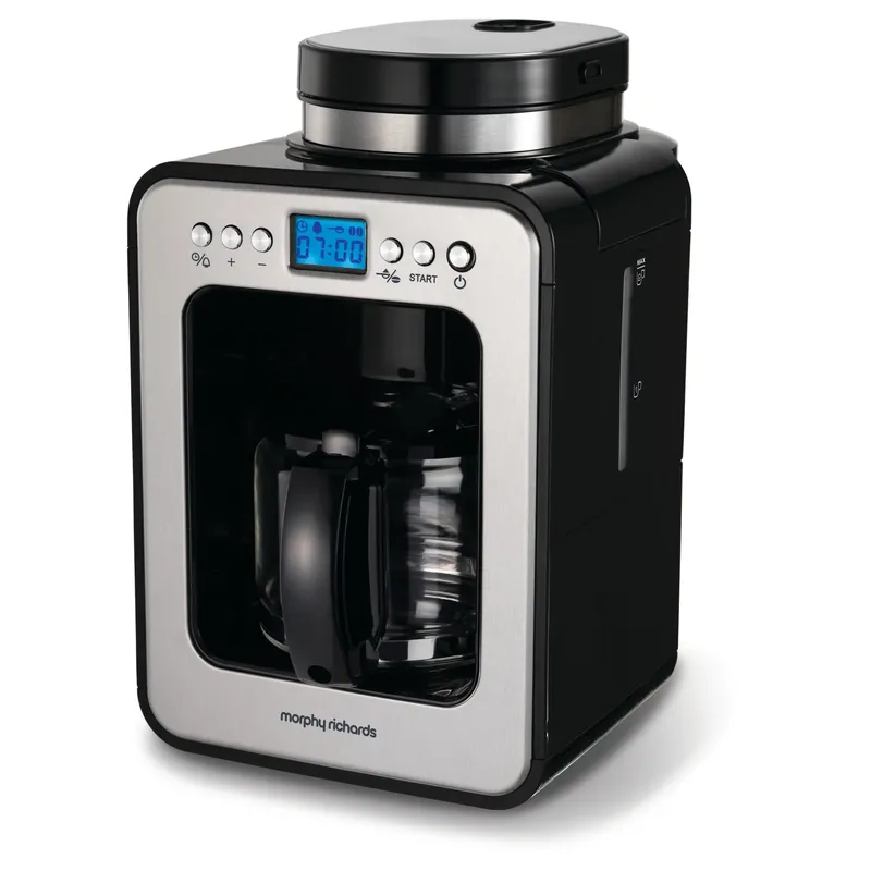 Nowy MORPHY RICHARDS Evoke 600 W 0,5 l czarny - ekspres do kawy przelewowy z młynkiem