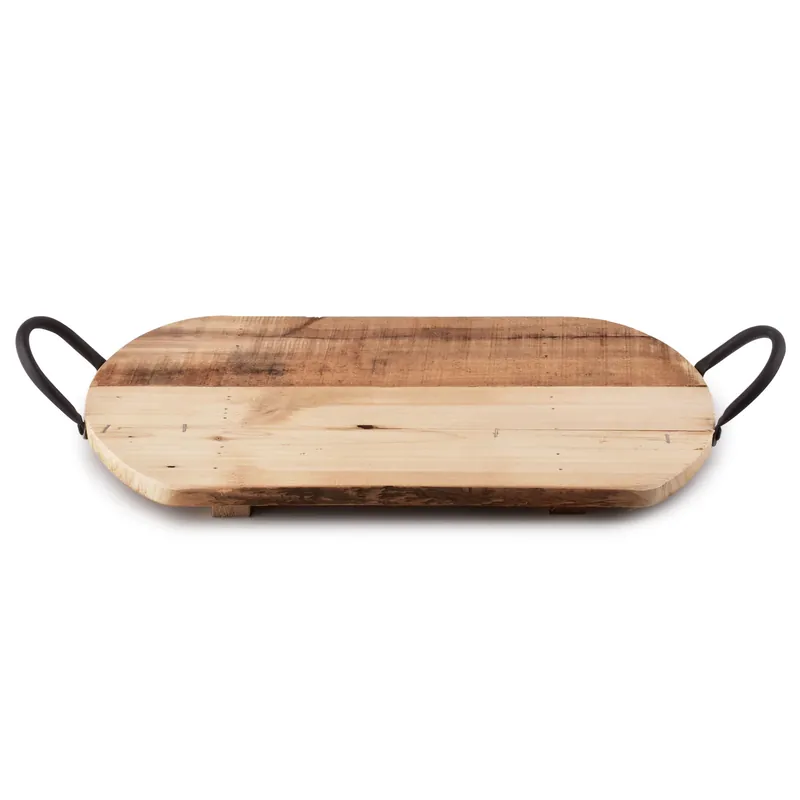 Obniżka ceny Taca drewniana dekoracyjna z uchwytami COOKINI LOGAN BOHO 46 x 22 cm
