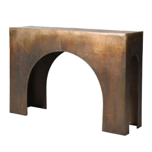 Tylko dziś Konsola Mayfair Arched 120 cm antyczne złoto aluminium