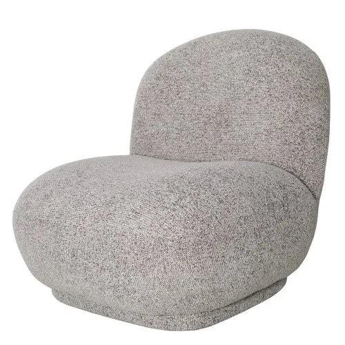 Fotel szary do salonu Greyer tkanina szenilowa 78 cm Tylko dziś