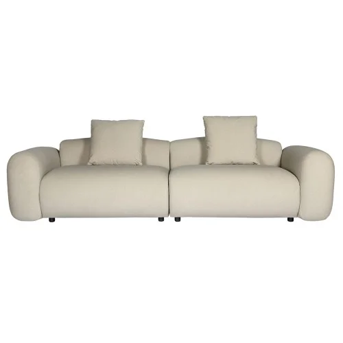 Designerska sofa trzyosobowa Brompton 255 cm kremowa Kup online