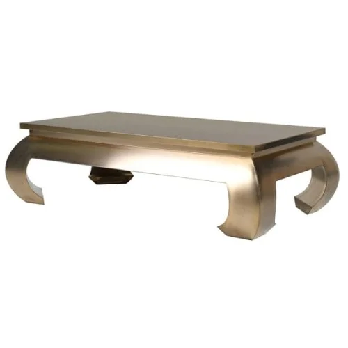 Szybka dostawa Stolik kawowy Belgrave Gold 140x80 cm stal nierdzewna ława do salonu