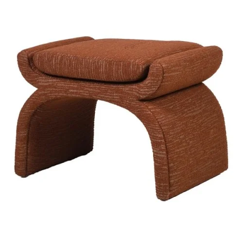 Stołek Luxury Rust 65x46cm pomarańczowy stołek do toaletki puf Taniej