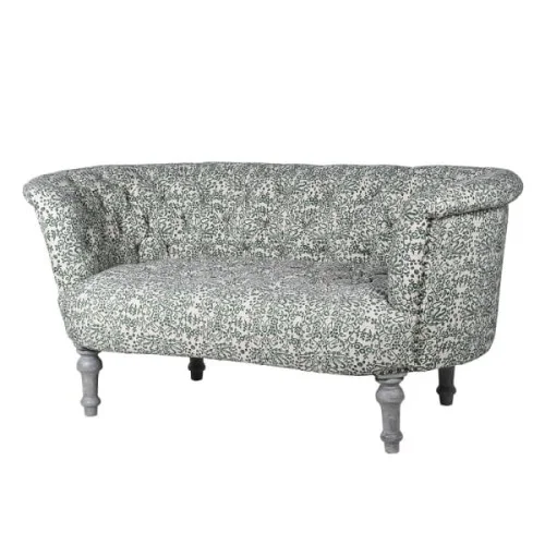 Orientalna sofa dwuosobowa Mango Paisley 154 cm biel i zieleń Bezpieczne zakupy