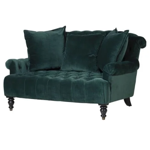 Sofa Greener velvet 155 cm szerokości wygodne poduchy mała sofka Dodaj do koszyka