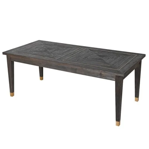 Stół drewniany do jadalni Finchley Copper 95x200 cm jesion topola wstawki dekoracyjne miedziane Dodaj do koszyka