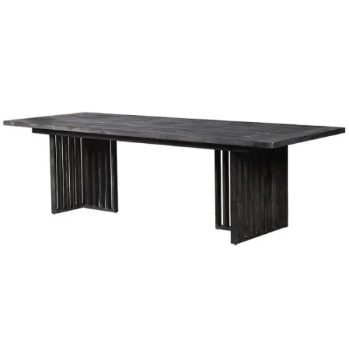 Czarny stół do jadalni Bourne 100x270 cm jodła prostokątny blat Dostępne od ręki