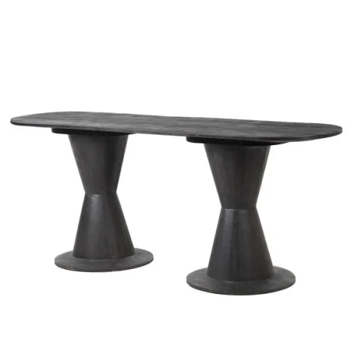 Konsola czarna - konsola drewniana Bardem Black 200x79 cm akacja czarny stolik Nowy