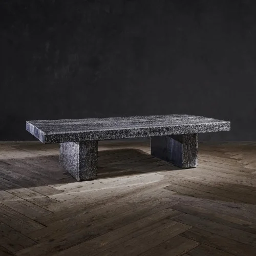 Rabat Stolik Kawowy Glacier 180 cm palone drewno akryl