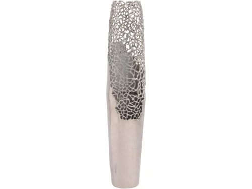 Bardzo wysoka waza dekoracyjna Chelsea aluminium wazon srebrny 115 cm Oferta limitowana