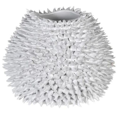 Sprawdź teraz Biały wazon ceramiczny Camden White 25x20 cm zdobienia