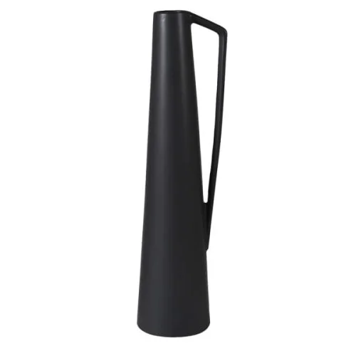 Czarny wazon wysoki na 50,5 cm czarna ceramiczna waza z uchwytem Ograniczona ilość
