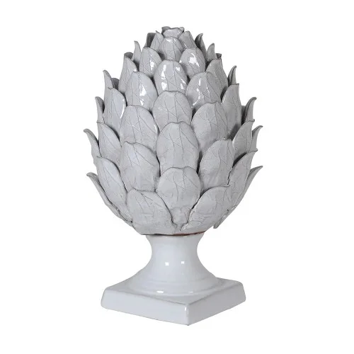 Dekoracja Artichoke White 29 cm karczoch szary ceramika Zniżka