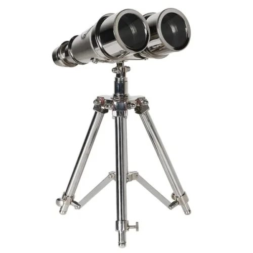 Cena promocyjna Dekoracja do gabinetu Sloane Lornetka na statywie 29 cm stal aluminium